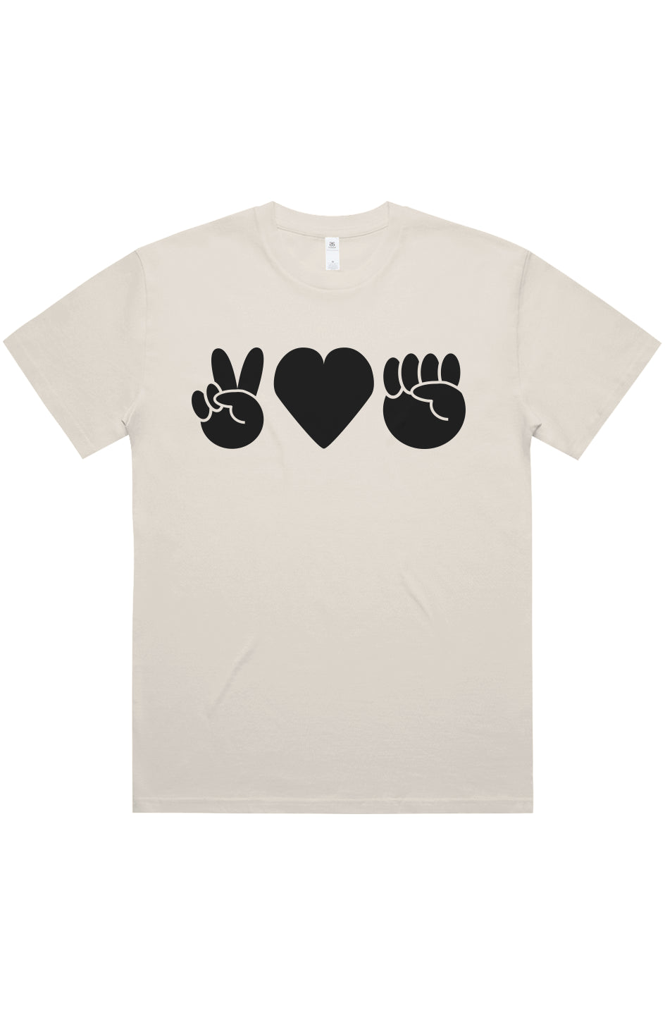 Peace Love Power Cream Tee